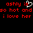 Red pixelated text on black background with white heart symbol replacing 'is' in repeated phrases.