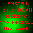 Red pixelated text on a green background reads 'SYSTEM of a DOWN explains the reality. the world' in a of four identical