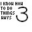 identical pixelated icons showing "I KNOW HOW TO DO THINGS WAYS" text with a large number 3, each icon displaying different numbered phrases below the main text