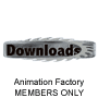 A static graphic with three identical 'Downloads' banners above 'Animation Factory MEMBERS ONLY' text on a white background.