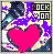 Pixelated icon with pink heart, purple splashes, and 'ROCK ON' text in black-and-white blocks.