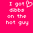 Pixelated text on a bright pink background with one version showing a heart symbol replacing the 'o' in 'got'.