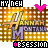identical pixel art icons featuring 'Hannah Montana' text, a pink heart symbol, and the word 'OBSESSION' on a checkered background