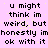 Static pixel art displays repeated text on a pink background with yellow speckles, featuring black lettering and no visible motion.
