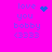 A bright pink background displays four identical text blocks with a blue heart and starburst animation changing between them.