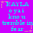 A static image with a purple background displays cyan text reading 'KAYLA', 'oyai', 'kno u', 'tremble in fear.', and yellow stars.