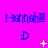 A static image with a bright purple background displaying repeated blue text and symbols in three