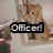 A four- shows a dog in a bathtub with changing text overlays: 'Officer!', 'I swear to drunk', 'I'm not god', and an empty