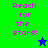 Pixelated text 'Reach for the stars!' in pink on green and blue backgrounds with a small star icon.