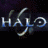 Four-frame contact sheet of Halo-themed buddy icons showing logo variations and character art across different game titles.