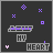 Animated sequence of pixelated icons with 'HEART' text, featuring changing purple and pink particle effects above a stylized 'SOUU' shape on dark background.