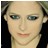 Static 48x48 pixel icon showing a close-up of a person's face with light skin, blue eyes, and dark hair against a black background.