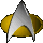 Six yellow and silver star-shaped icons arranged in a with one additional icon below the on a gray background