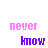 A contact sheet of 11 animated frames from a pixel art buddy icon featuring repeated text and heart symbols in blue, pink, purple, and black colors on white background.