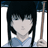 A pixelated anime-style buddy icon featuring a character with black hair holding a sword, alongside text reading "Anime IM" and "COM" on a dark background.