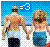 Pixelated image of two people holding hands against a blue gradient background with white pixel art text '3' in the upper right.
