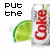Animated sequence showing a silver Coke can with red 'Coke' text and lime slice, transitioning from 'PUT the' to 'in the' text above it.