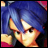 Pixelated anime-style character with blue hair and yellow face on left, next to black background with white text "Anime IM" above cursive "cOm" on right.