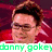 A four- shows a person with brown hair and glasses in different poses and backgrounds, with green text overlays reading "danny gokey's gonna win" and "american idol"