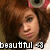 Pixelated close-up of a person with brown curly hair wearing a red headband, with text reading 'beautiful' and a heart symbol below.