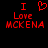 Red pixelated text and heart symbol on black background, with two versions showing different heart symbols.