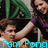 Pixelated image of two figures in a dynamic pose with green foliage background and blue text reading 'Pam Pong' at bottom.