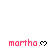 Pixelated text 'martha.' in pink with a black heart symbol, displayed across multiple repeated on white background