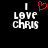 Black background with white pixelated text reading "I LOVE CHRIS" and a red heart symbol replacing the word "LOVE" in one frame.