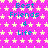 A static image with a bright pink background covered in small yellow stars, featuring repeated cyan text reading "Best Friends 4 Life"