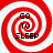 Four identical red and white spiral patterns arranged in a , each containing the text 'GO TO SLEEP' in black pixelated font