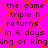 A static image with a bright pink background and orange crisscross lines, displaying repeated text about a game returning in six days.
