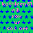 Pixelated green background with blue stars and repeated pink text reading 'kathleenG1 will rok ur sox off' in a pattern