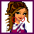 Pixel art contact sheet of a cheerleader character animation with text frames showing "I Love Nerds".