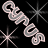 Animated contact sheet showing two frames of a stylized 'G' logo with pixelated motion effects on black background.