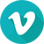 A circular teal icon with a white stylized 'V' shape containing a small heart symbol at its center.
