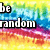 six with a rainbow gradient background, each containing text that changes