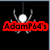 Pixelated icon with red text and a spider-like figure on black background, next to blue circular design with 'COOL' in red.