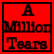 A 54x54 pixel animated contact sheet showing two frames of a red and black text-based icon with the phrase "A Million Tears" in frame 0 and "A Million Scars" in frame 1.