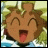 Pixelated anime character with brown hair and closed eyes, mouth open with tongue out, against blurred green and blue background, next to "AnimeIM" text on black.