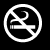 Black background with white no-smoking symbol and text reading 'There are cooler ways to die.'