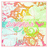 Pixelated pastel artwork with abstract shapes and a yellow background featuring pink text reading 'BURNIN' UP!'