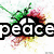 A static image shows a soccer ball with 'soccer' text below it, and above that, colorful splatters with 'peace' on the left and 'love' on the right.