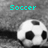 A soccer ball icon with cyan text reading "Soccer is my life" appears in a with a gray background