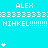 Pixelated cyan background with repeated text and star symbols in white, showing animated changes to the number of stars below 'ALEX' labels.