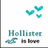 Pixelated teal hearts and text on white background with small abstract shapes below.