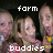 Pixelated image of three people with text 'form' above and 'buddies' below on a dark background.