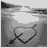 Pixelated grayscale icon showing a white star shape with dark curved lines below it against a gray background.
