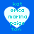 Four heart-shaped icons with teal text on a blue background, each displaying names in pixelated font.