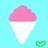 Two side-by-side pixelated ice cream cone icons with pink and cyan toppings on white cones against contrasting backgrounds, each featuring a small heart symbol below.