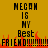 Yellow background with black pixelated text reading "MEGAN IS MY Best FRIEND!!!!!!!!" and orange flame-like shapes at the bottom.